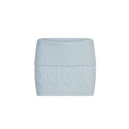 Skims Sweater Knits Cable Knit Mini Skirt Zen Blue