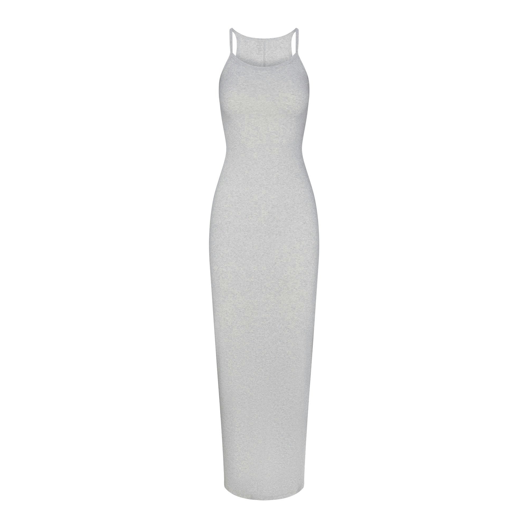 COTTON RIB LONG CAMI DRESS