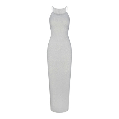 COTTON RIB LONG CAMI DRESS