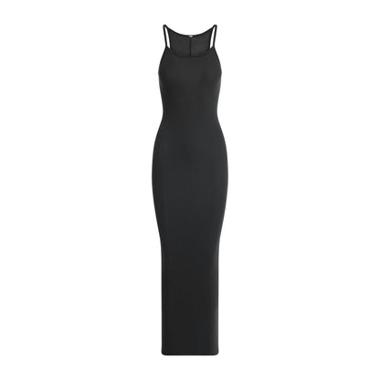 COTTON RIB LONG CAMI DRESS