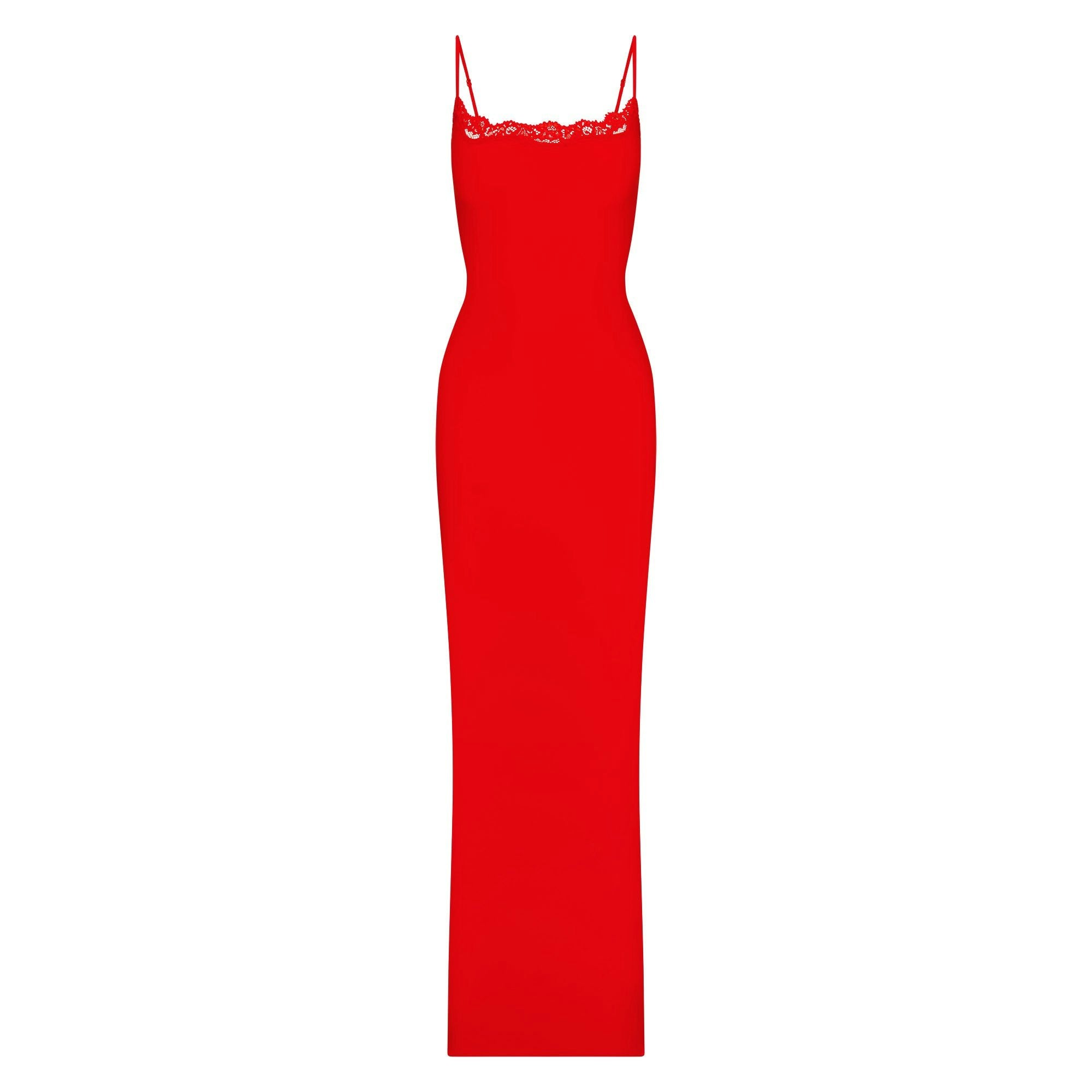 FITS EVERYBODY LACE LONG SLIP DRESS
