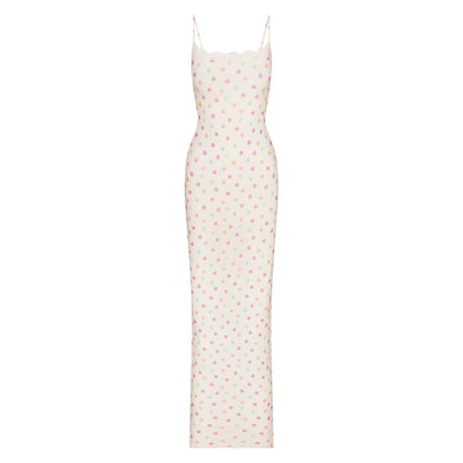 FITS EVERYBODY LACE LONG SLIP DRESS