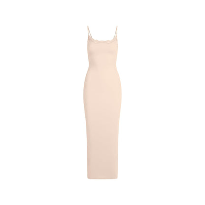 Skims Fits Everybody Lace Long Slip Dress Primrose