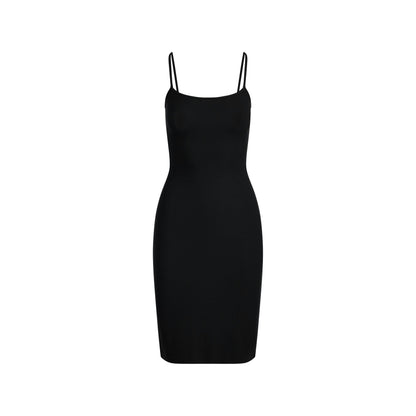 Skims Soft Lounge Midi Slip Dress Onyx