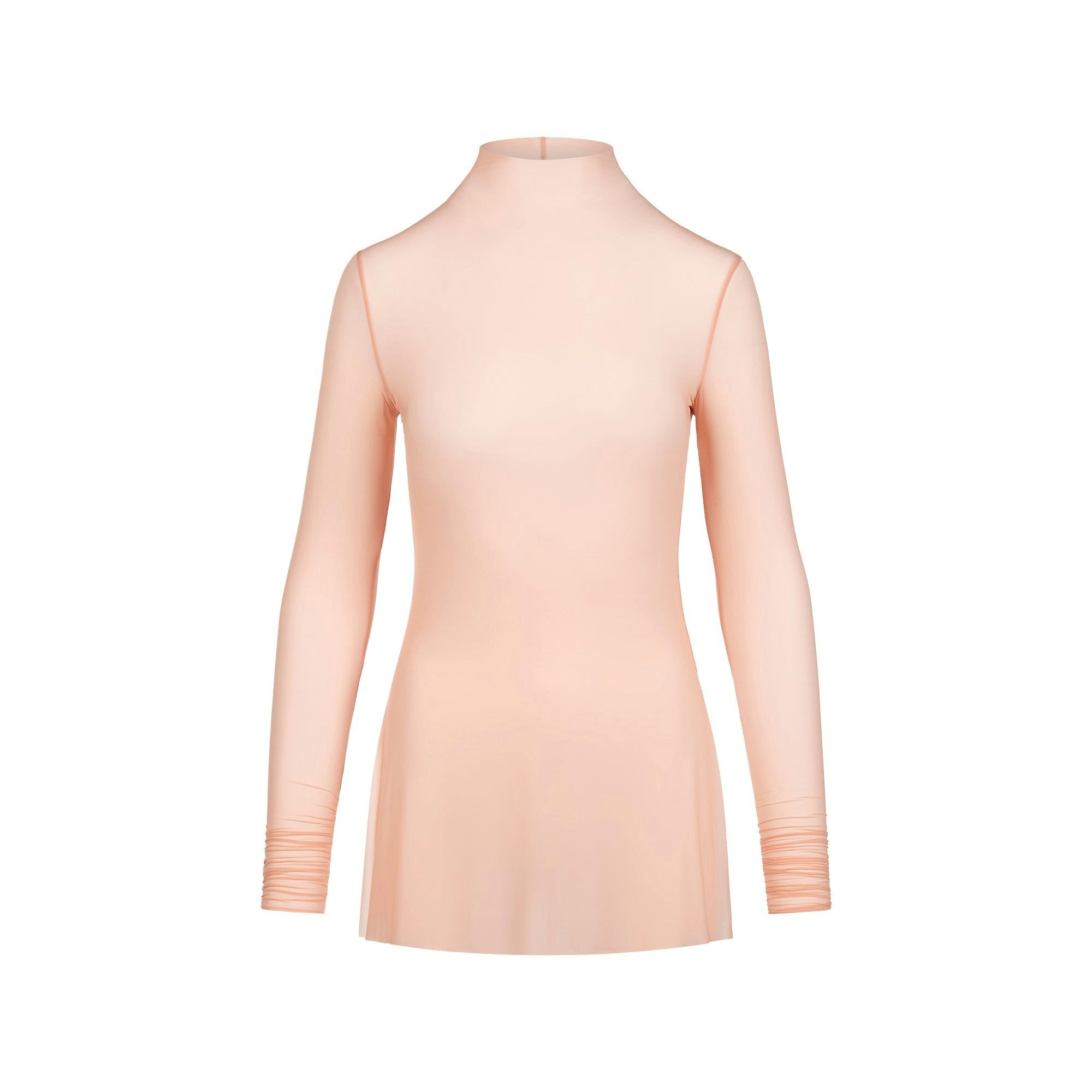 MILKY SHEER MOCK NECK TUNIC