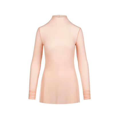 MILKY SHEER MOCK NECK TUNIC