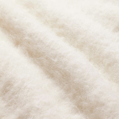 Skims Brushed Alpaca Crewneck Sweater Egret