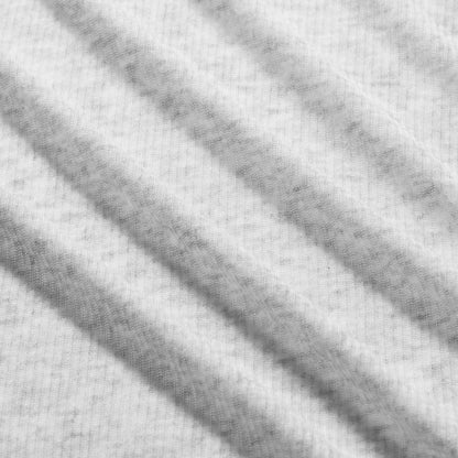 Skims Sheer Rib Long Sleeve Crew Neck Top Light Heather Grey