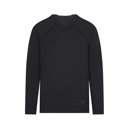 Skims Nikeskims Airy V-Neck Oversized Long Sleeve Top Obsidian