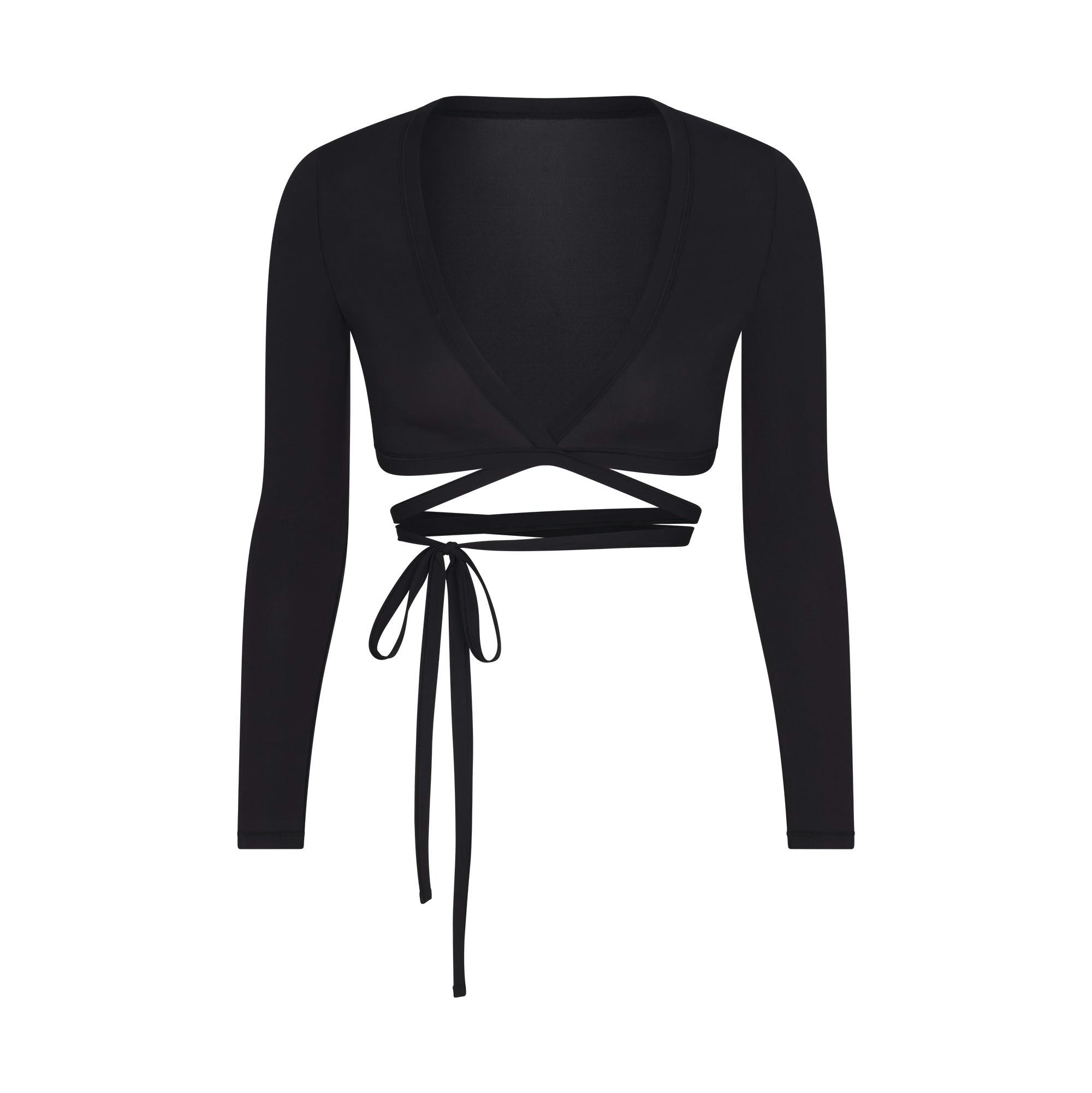 Skims Nikeskims Weightless Layers Wrap Top Obsidian