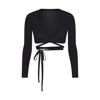 Skims Nikeskims Weightless Layers Wrap Top Obsidian