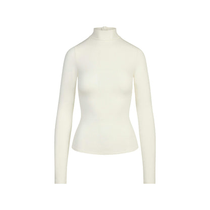 Skims Cotton Jersey Turtleneck Marble