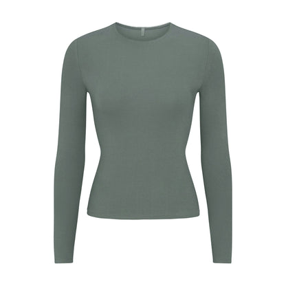 DROP NEEDLE POINTELLE LONG SLEEVE TOP