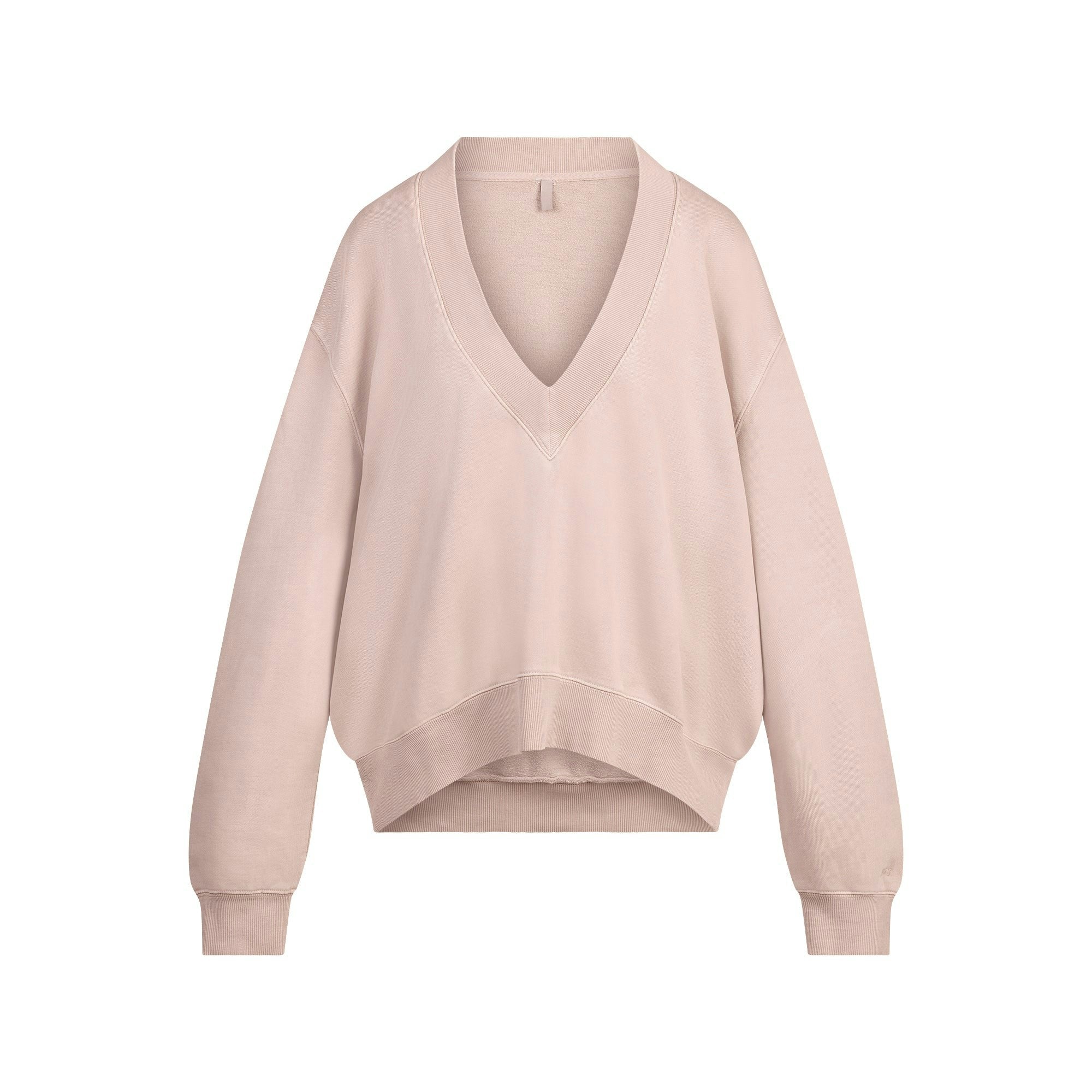 BOYFRIEND FLEECE V NECK PULLOVER