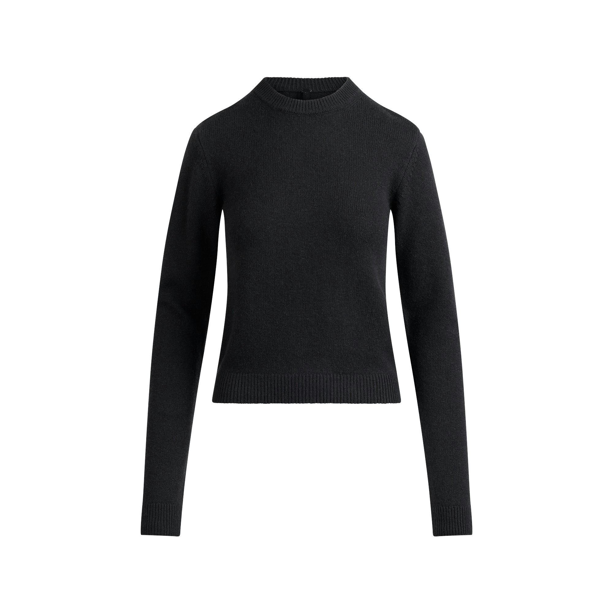 Skims Wool Cashmere Crewneck Sweater Onyx