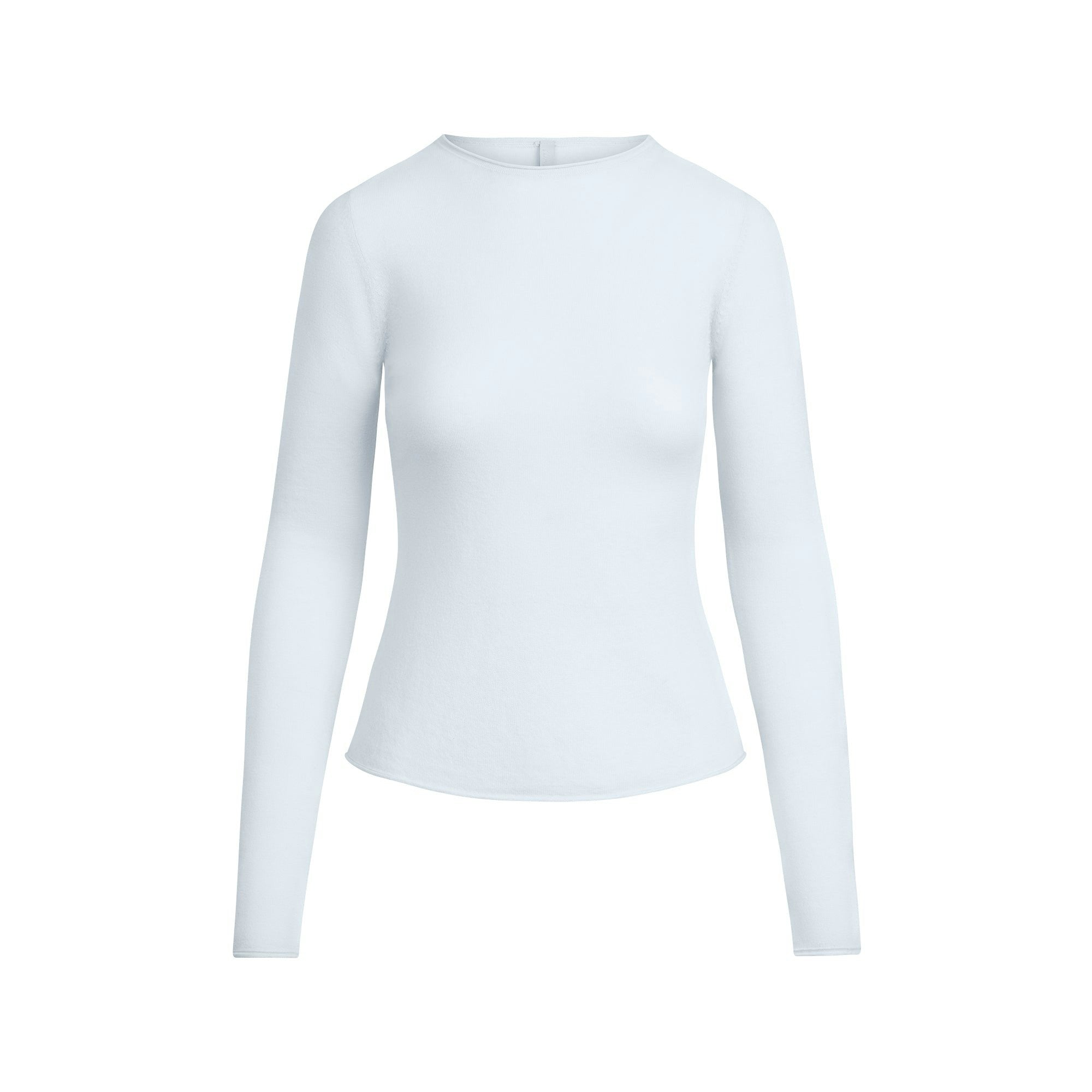 Skims Featherweight Cashmere Long Sleeve Top Pearl