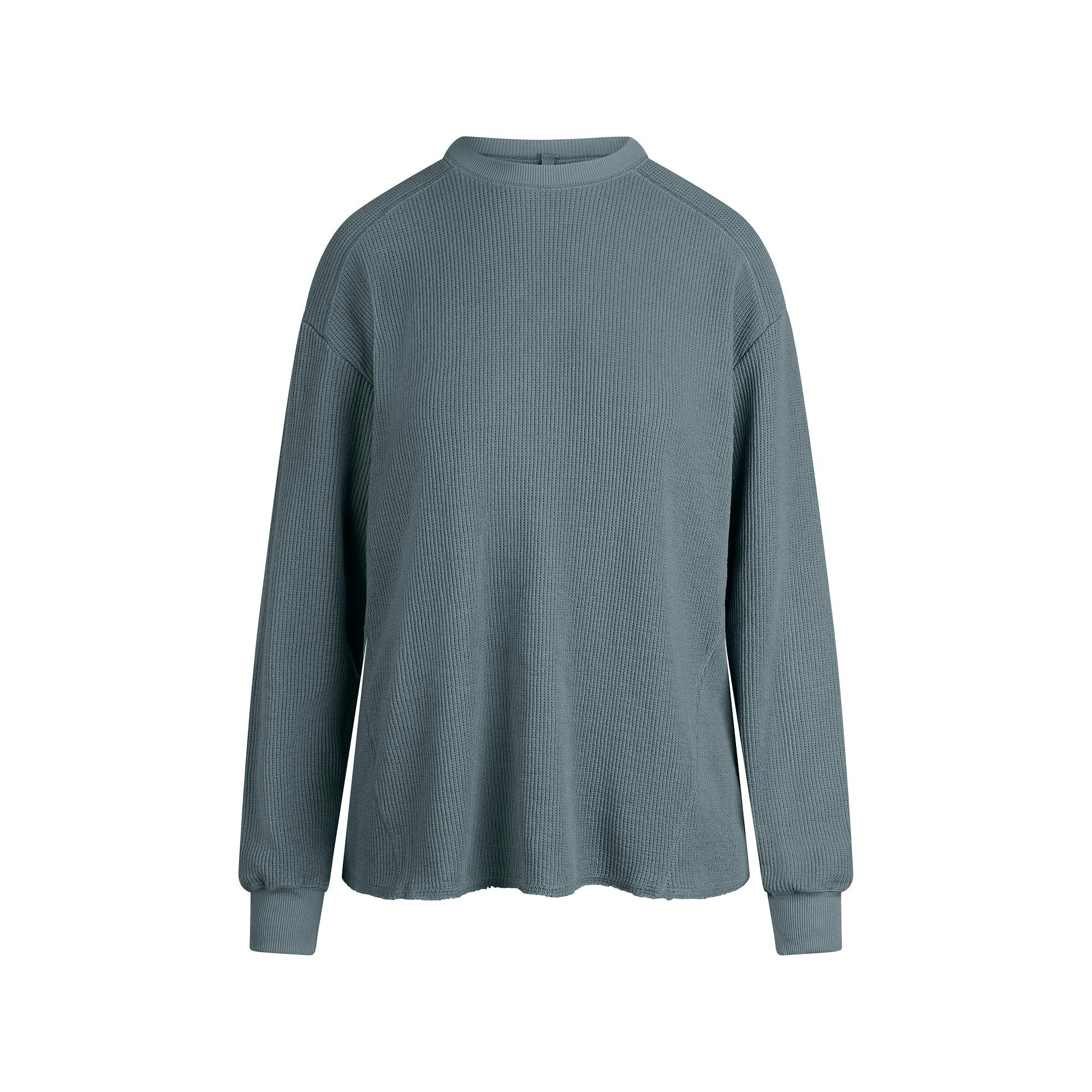 Skims Heavy Waffle Oversized Crewneck Zircon