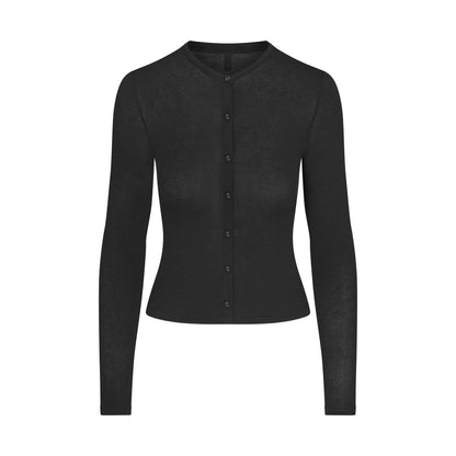Skims Sheer Modal Cardigan Onyx