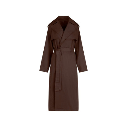 Skims Boyfriend Fleece Oversized Trench Coat Espresso