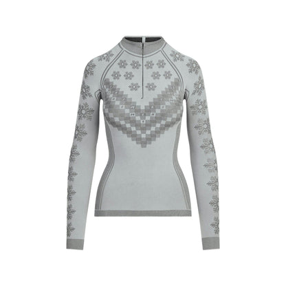 Skims Skims First Layers Half Zip Long Sleeve Mirror Winter Fair Isle