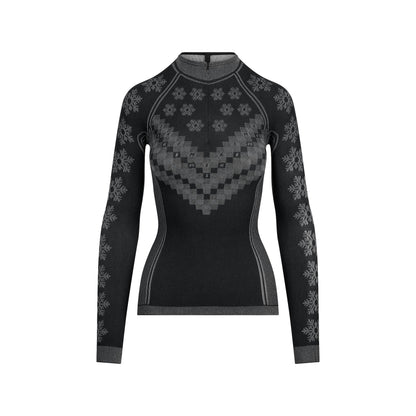 Skims Skims First Layers Half Zip Long Sleeve Obsidian Winter Fair Isle