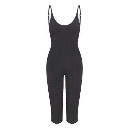 Skims Smooth Layers Capri Catsuit Graphite