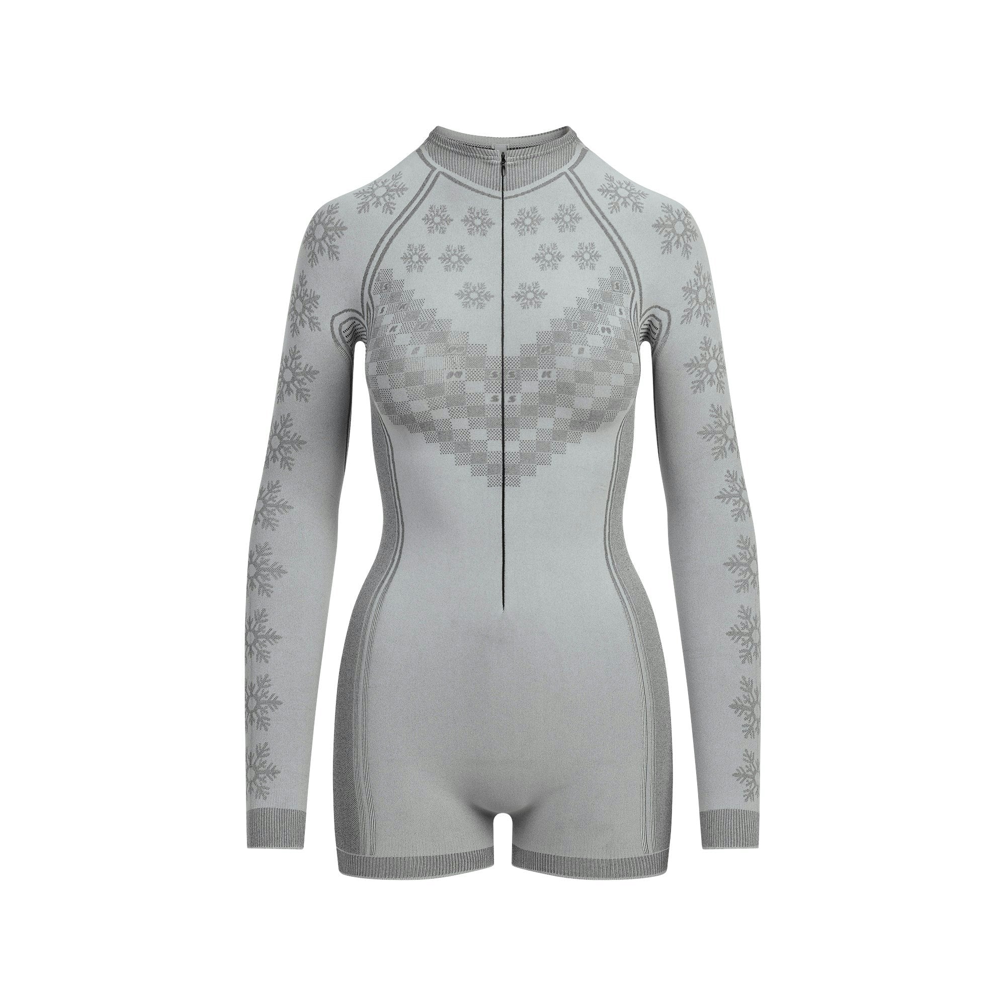 Skims Skims First Layers Half Zip Onesie Mirror Winter Fair Isle