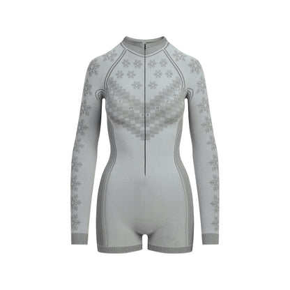 Skims Skims First Layers Half Zip Onesie Mirror Winter Fair Isle