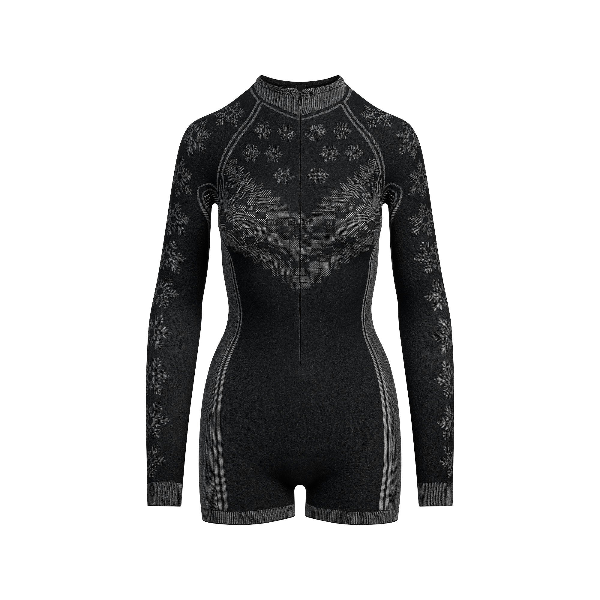Skims Skims First Layers Half Zip Onesie Obsidian Winter Fair Isle
