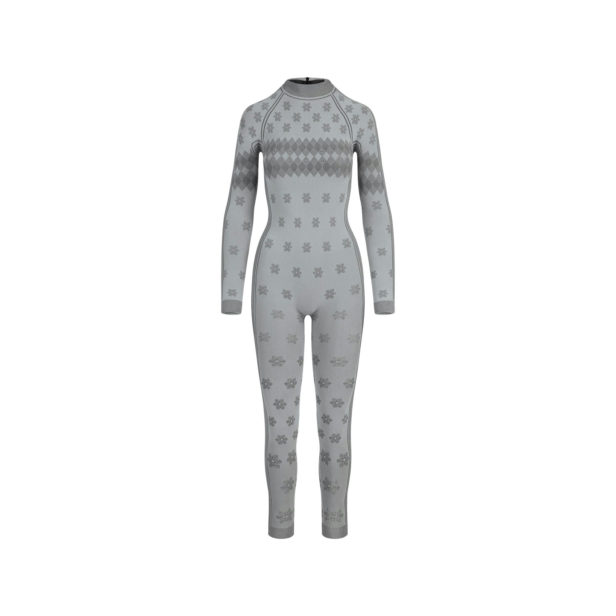 Skims Skims First Layers Turtleneck Catsuit Mirror Winter Fair Isle