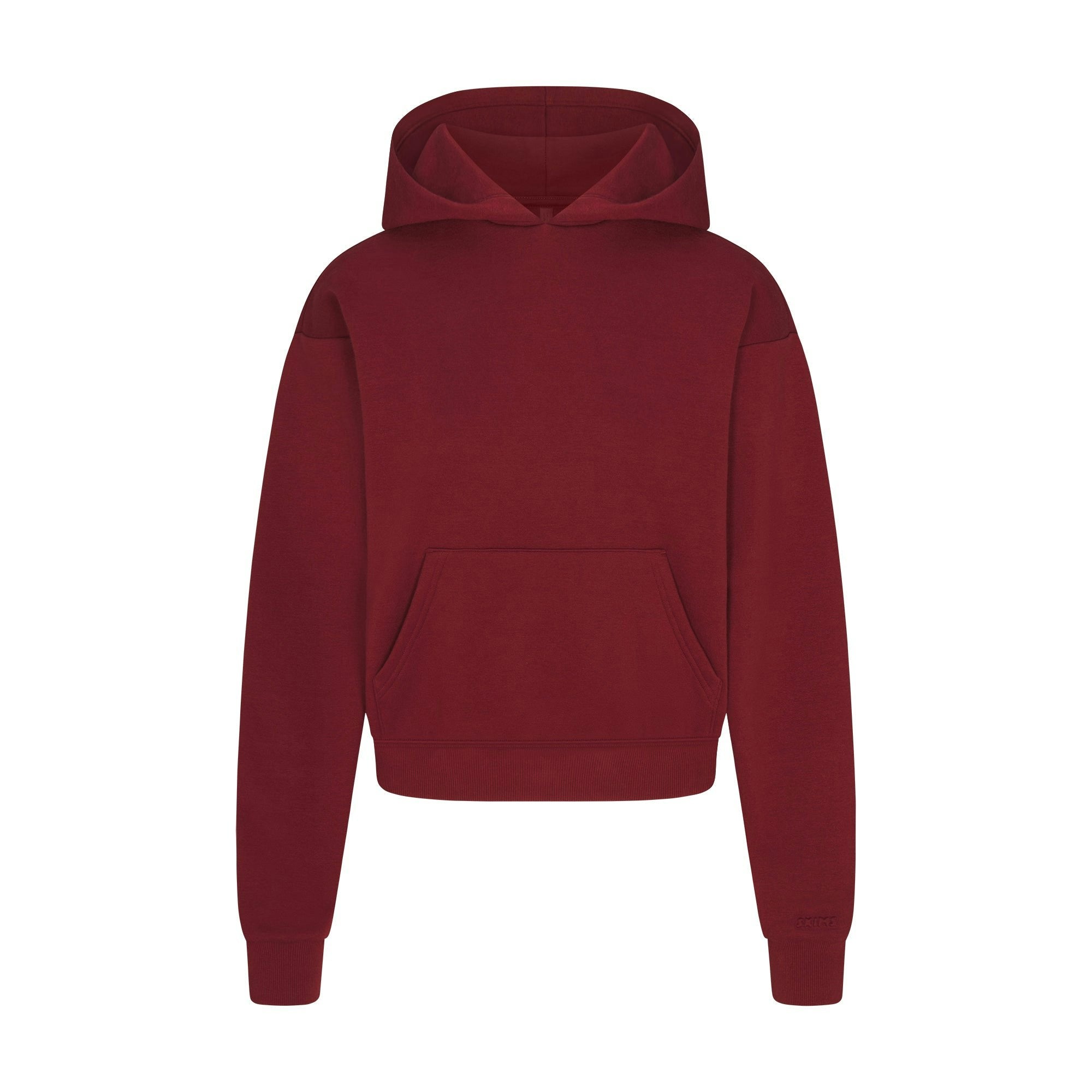 Skims Cotton Fleece Classic Hoodie Merlot