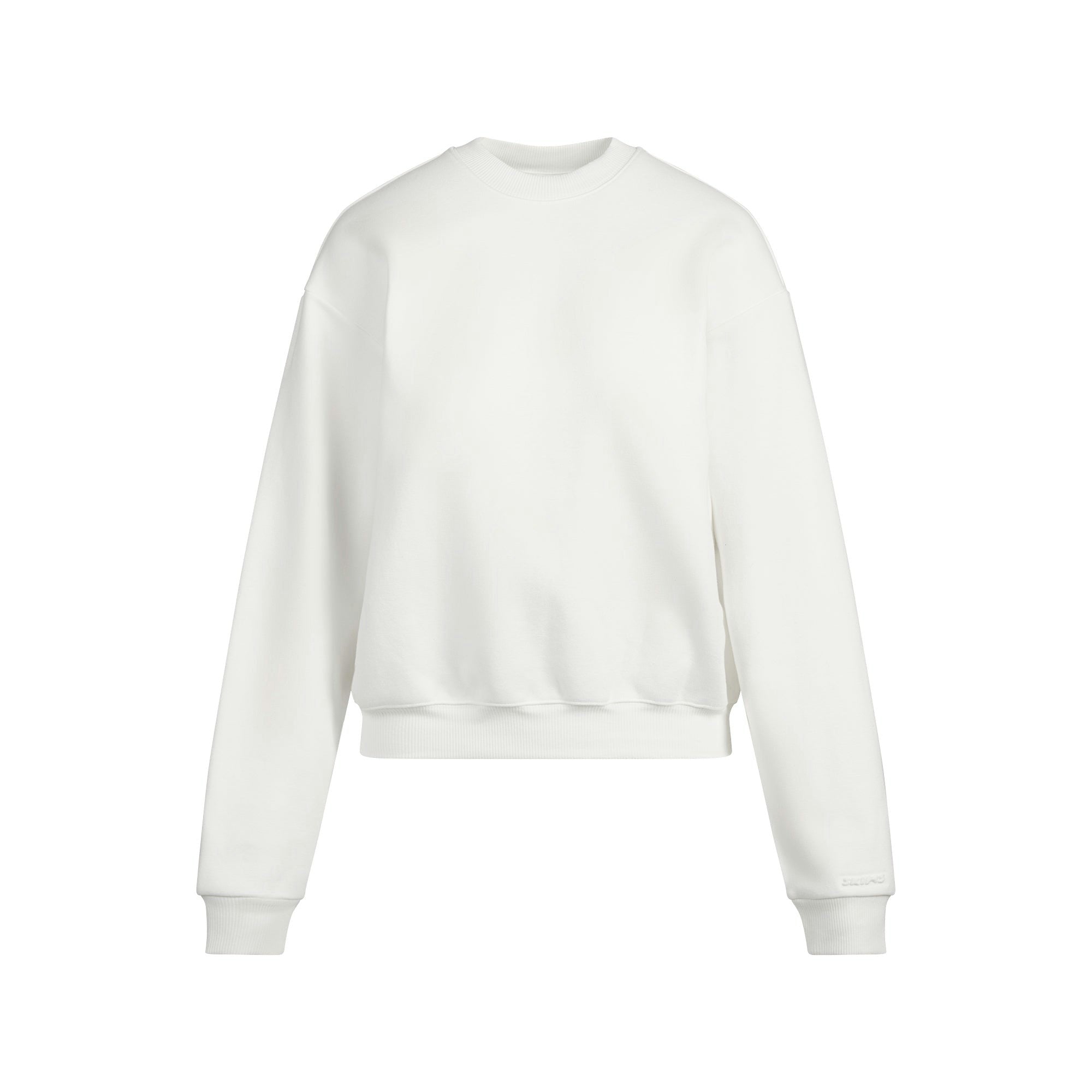 Skims Cotton Fleece Classic Crewneck Marble