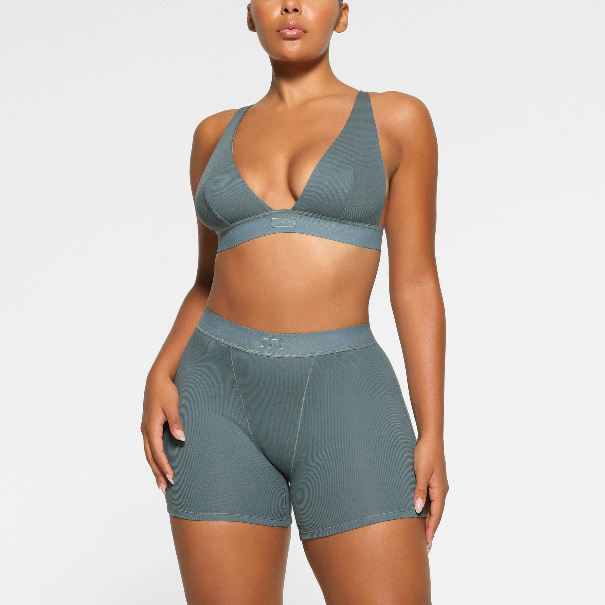 Skims Cotton Rib Boxer Kyanite