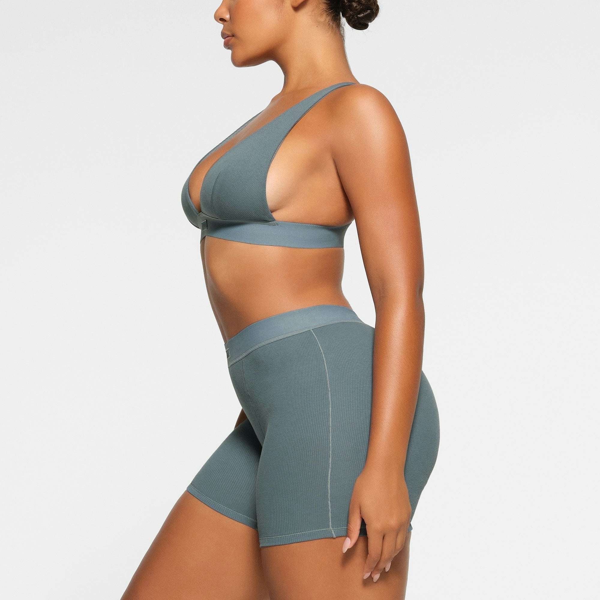 Skims Cotton Rib Boxer Kyanite