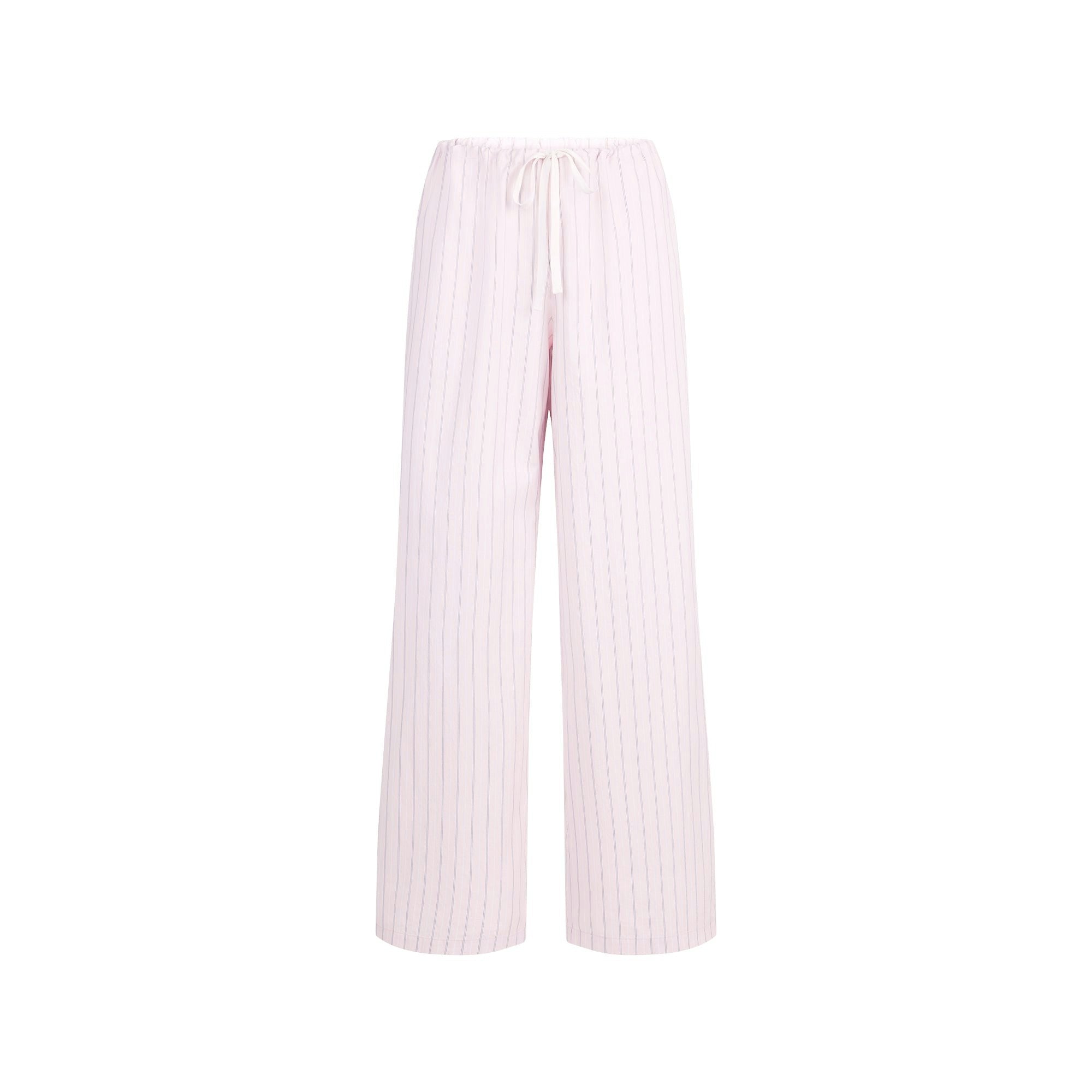 COTTON POPLIN STRAIGHT LEG PANT