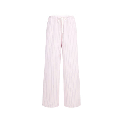 COTTON POPLIN STRAIGHT LEG PANT