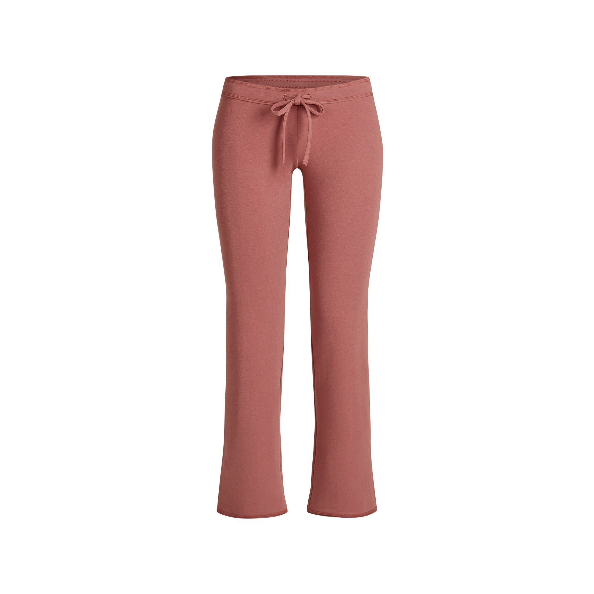 COTTON JERSEY LOW RISE CROP PANT