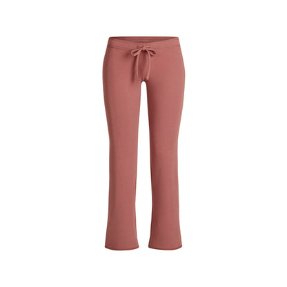 COTTON JERSEY LOW RISE CROP PANT