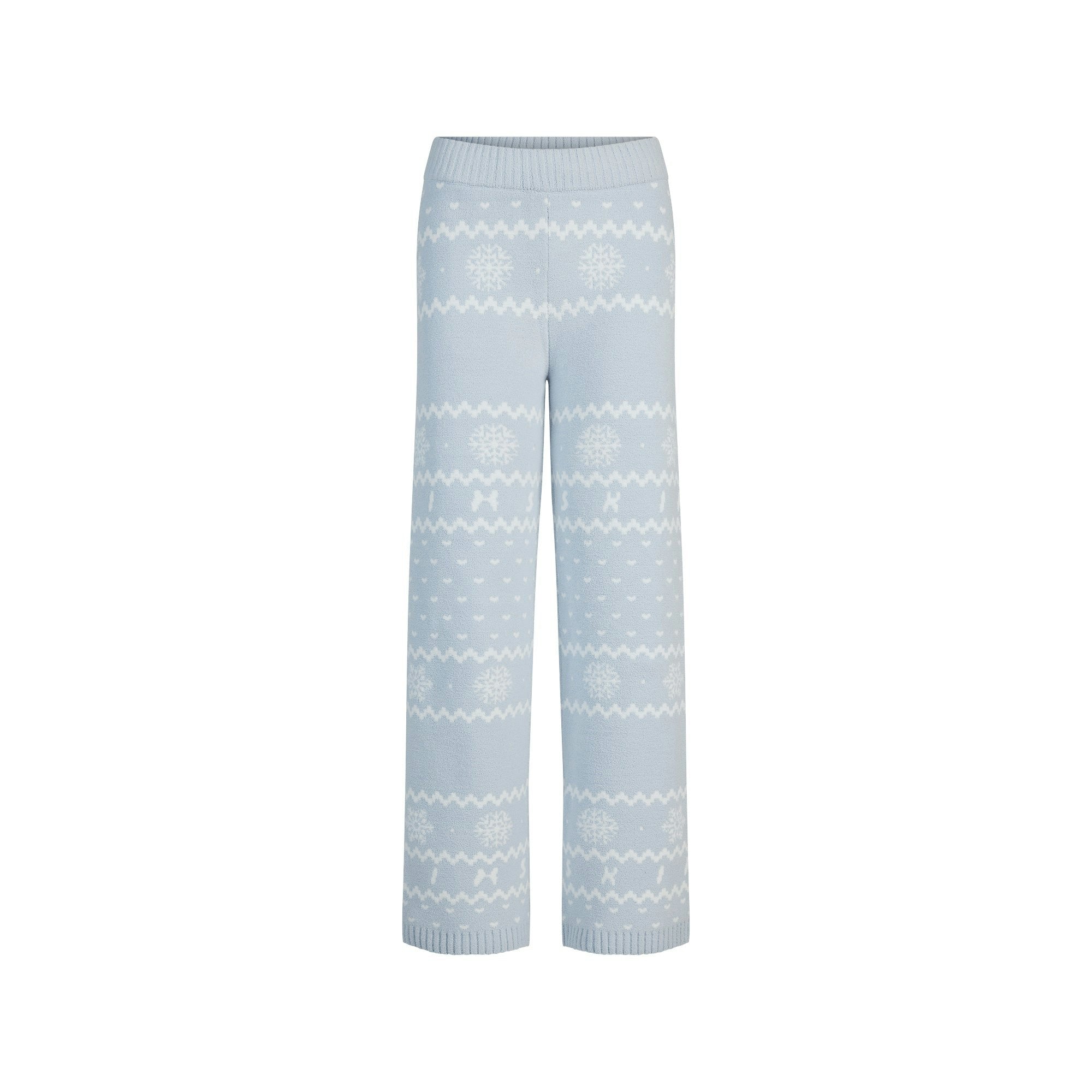 Skims Cozy Light Pant Zen Blue Heart Fair Isle