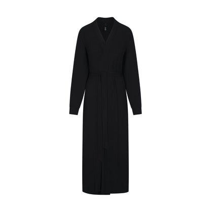 Skims Soft Lounge Long Robe Onyx