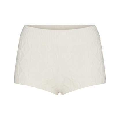 Skims Sweater Knits Cable Knit Short Ivory