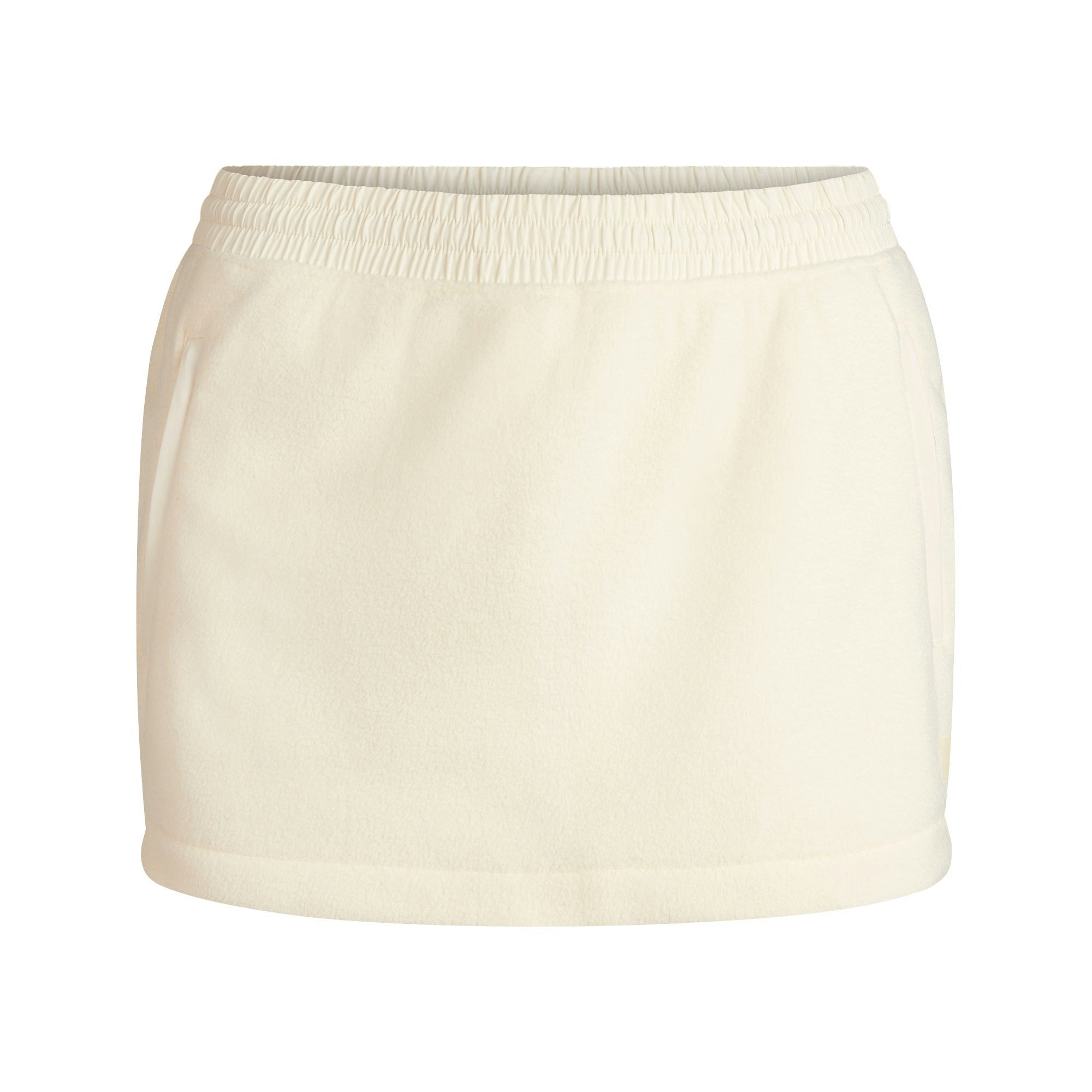 Skims Outdoor Fleece Mini Skirt Ecru
