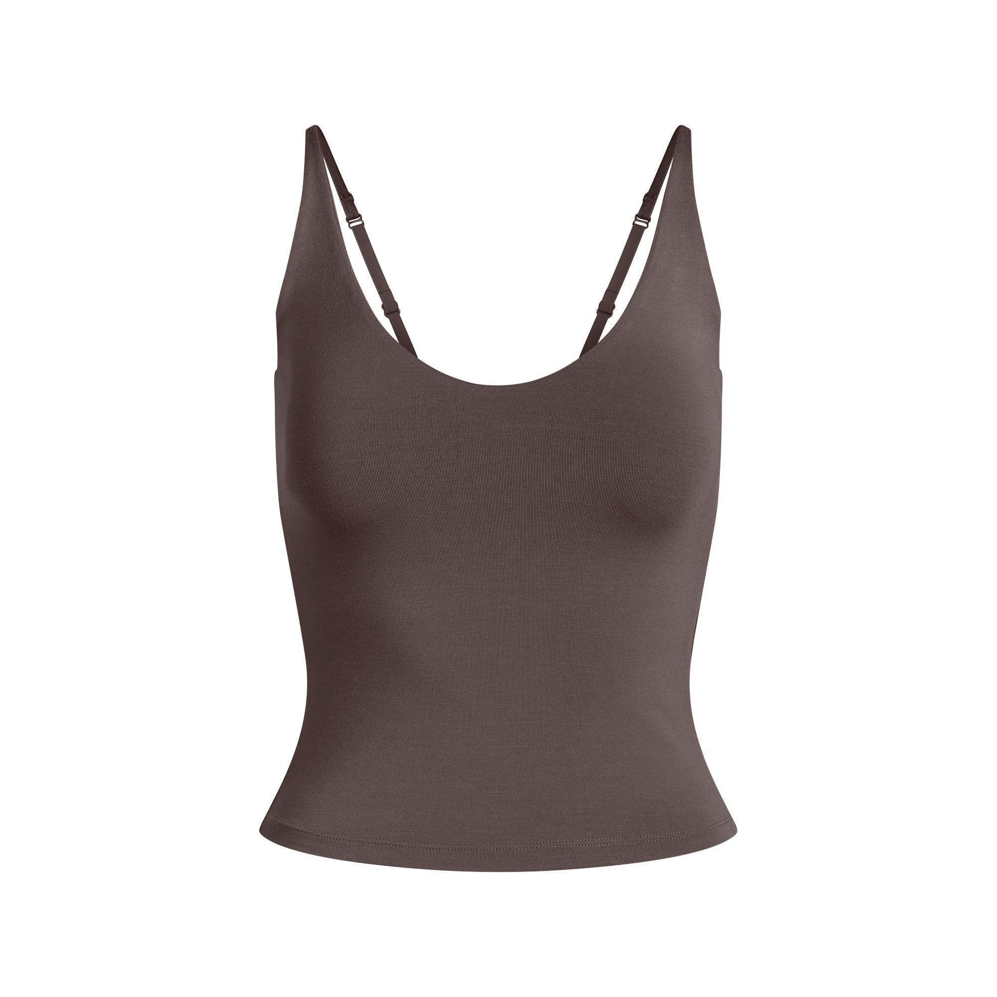 Skims Smooth Layers Scoop Neck Cami Raisin