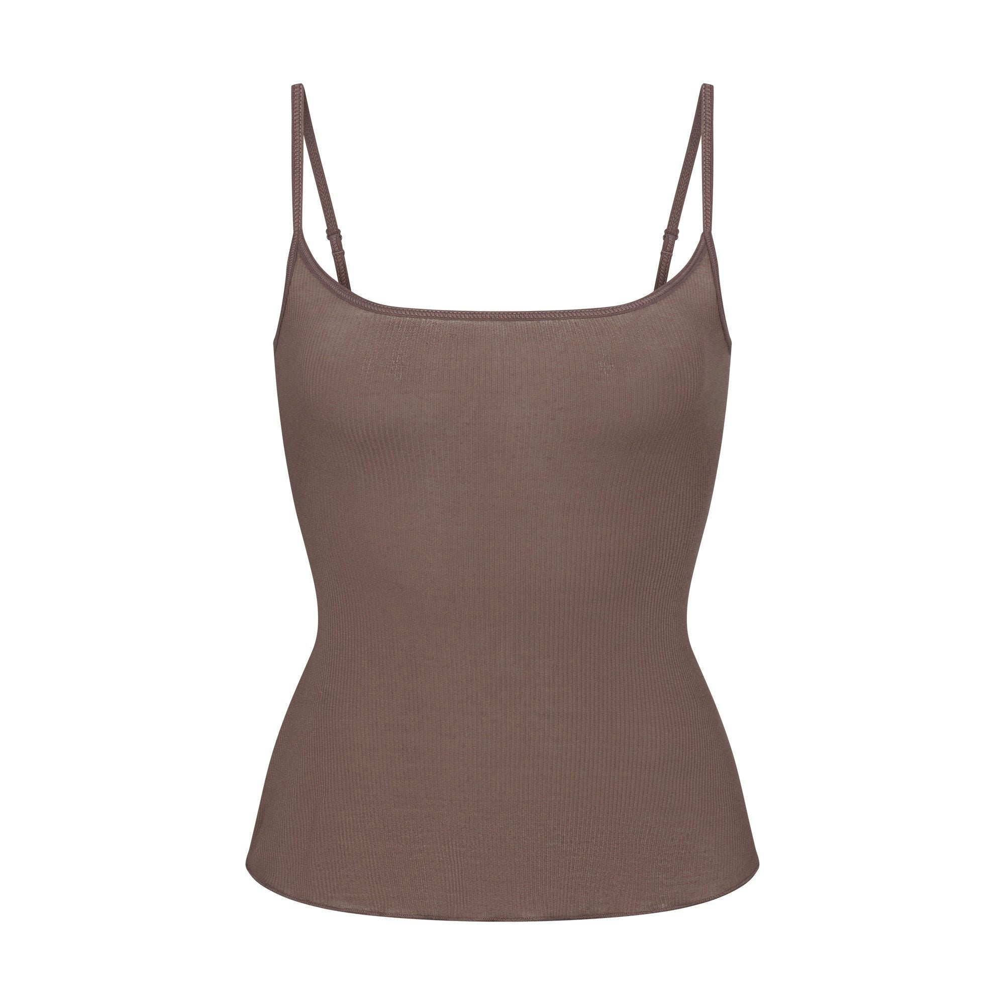 SHEER RIB LONG CAMI