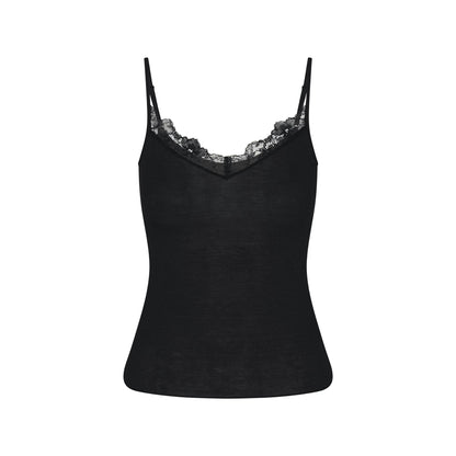 Skims Sheer Modal Lace Cami Onyx