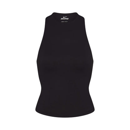 Skims Nikeskims Matte Mock Neck Racer Tank Obsidian