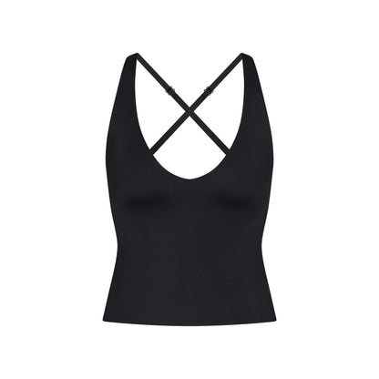 Skims Nikeskims Shine V-Neck Tank Obsidian