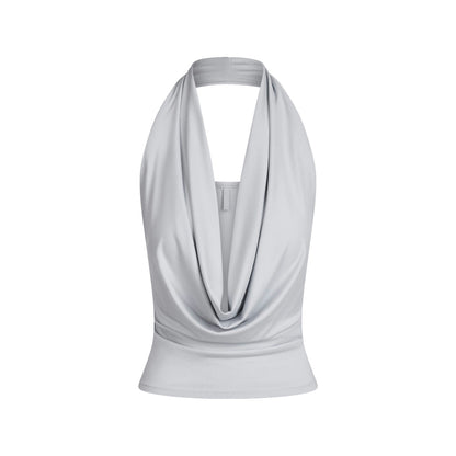 Skims Smooth Layers Deep Plunge Halter Top Mist