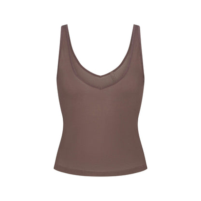 SHEER RIB V NECK TANK
