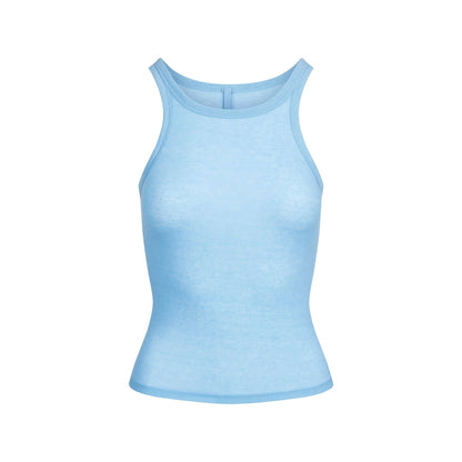 Skims Sheer Rib Tank Blue Bell